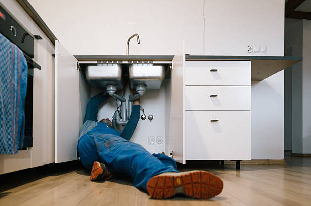 Professional Emergency Plumber technician working in Hecker, IL